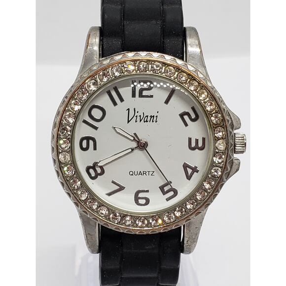 Vivani KRBRINT, women\'s dress watch. Large face with jeweled bevel main image 9
